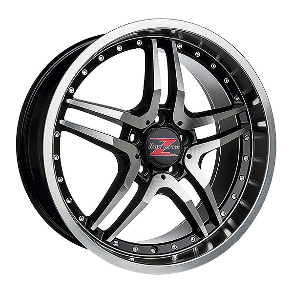 Barzetta GT Black Polished Chrome Rivets 8x18 5/112 ET45 CB66.6